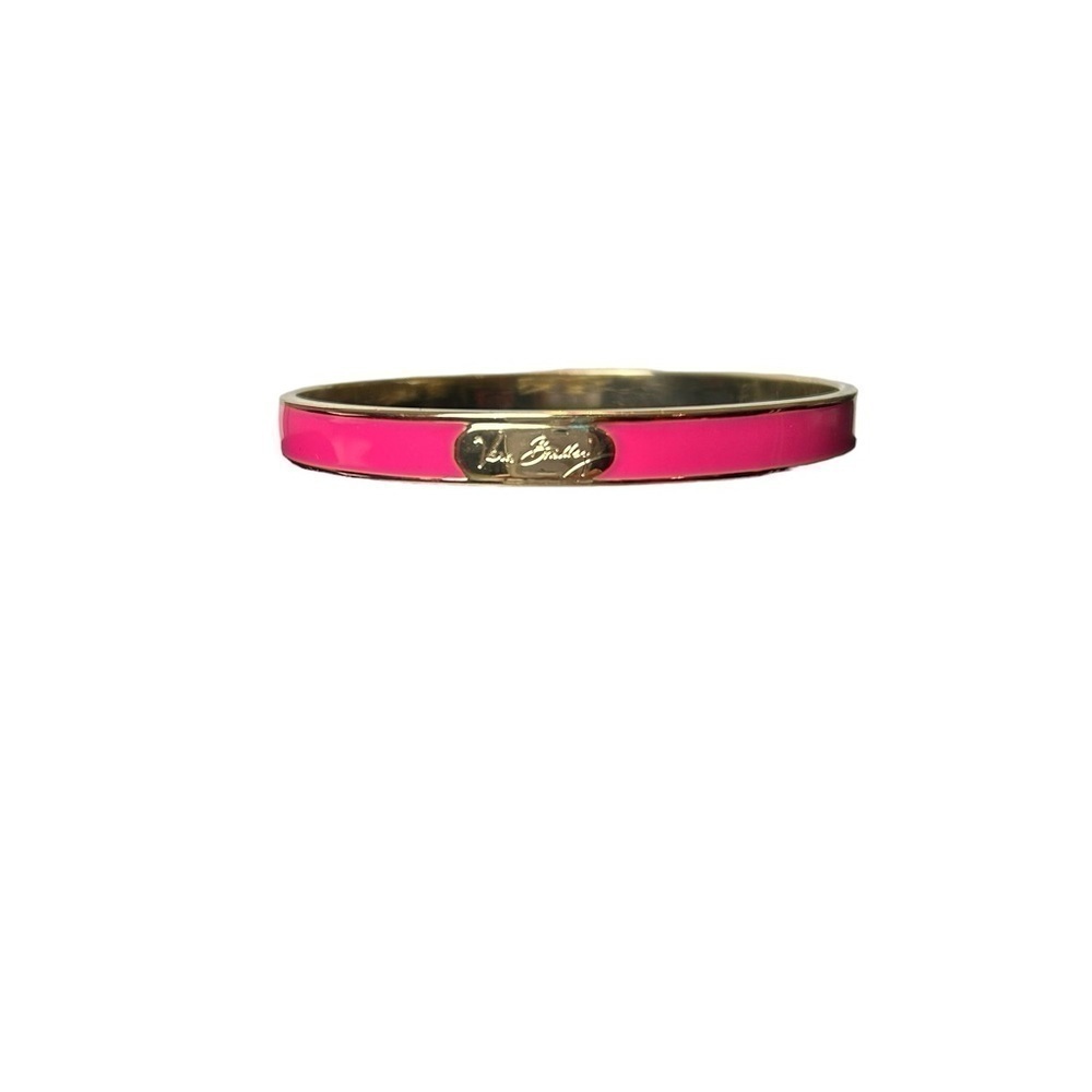 Vera Bradley Goldtone and Pink Enamel Bracelet Bangle - Picture 13 of 15